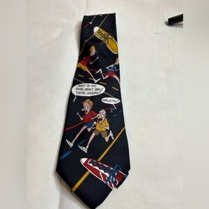 Bench Warmers By Richard Torrey Jogging Walking 100% Silk Made In Italy Neck Tie